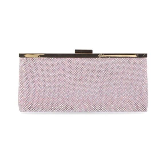 Inc International Concepts 10013919900 Carolyn Light/Pastel Pink Glitter Clutch - Picture 1 of 2